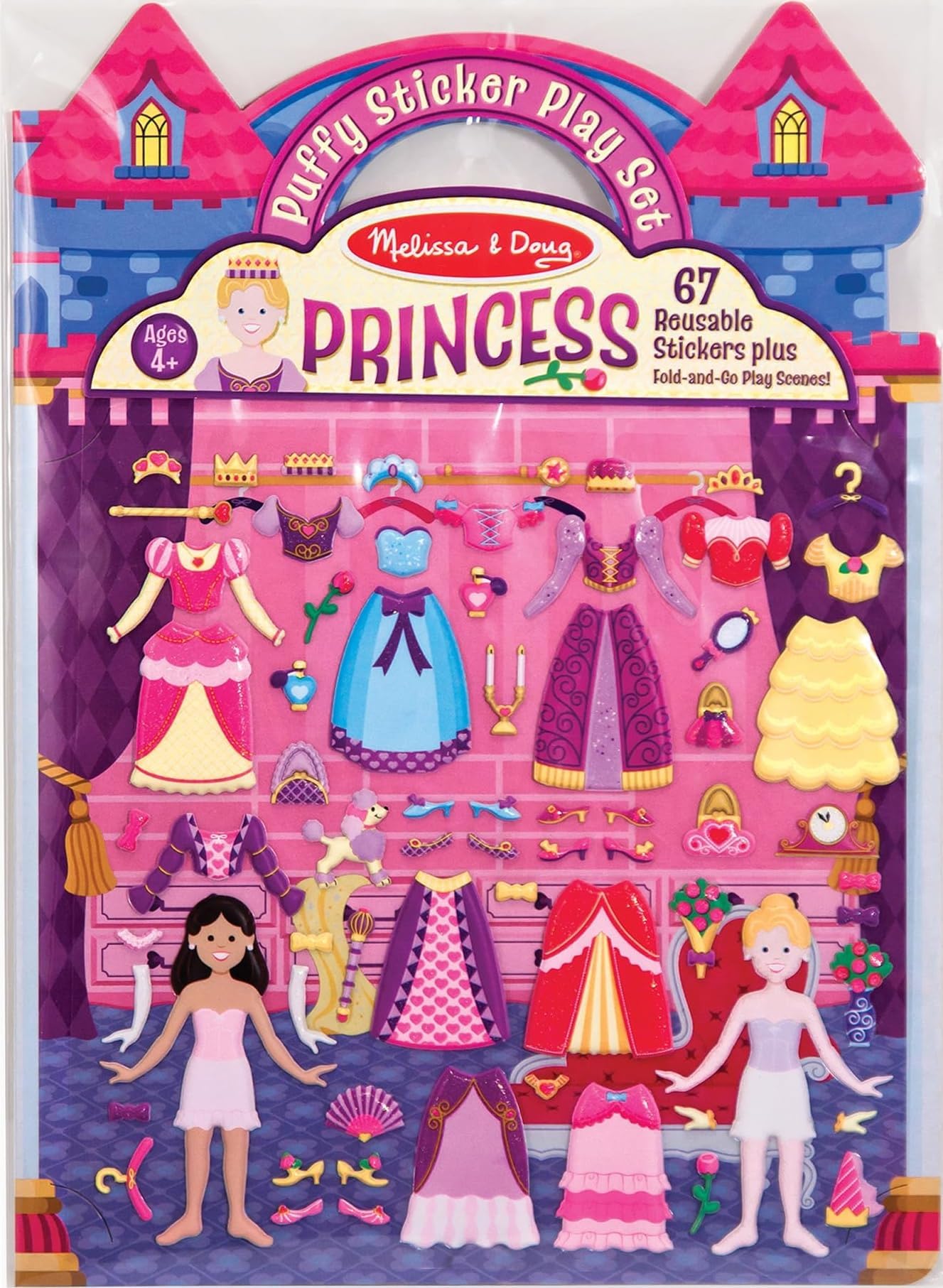 Melissa & Doug Princess Reusable Puffy Sticker Activity Play Set