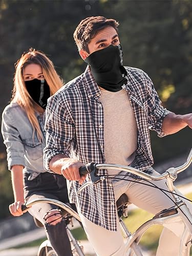 Miniatura 6 de SATINIOR 8 piezas de polaina reflectante para el cuello para hombre, pasamontañas de ciclismo, máscara facial, bandana para el sol para hombre