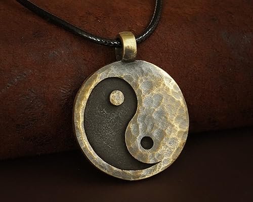 Miniatura 21 de Yin Yang Necklace For Men Ancient Looking High Quality Pendant Jewelry - Yin Yang Gifts - Viking Jewelry for Men