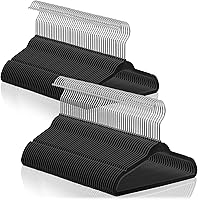 Vista 21 de Casafield 50 perchas de terciopelo para bebé, tamaño de 11 pulgadas para ropa de bebés y niños pequeños, color verde azulado