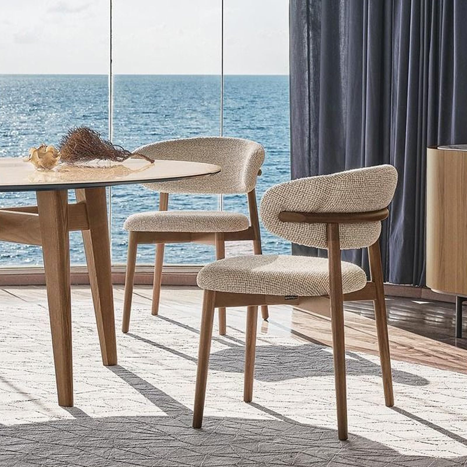 Juego De 2/4/6 Sillas De Comedor Modernas De Madera con Respaldo para Cocina, Sala De Estar, Dormitorio Y Restaurante 2 Pcs