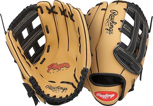Vista 11 de Rawlings Serie Players T-Ball y guante de béisbol para jóvenes Tamaños 9 a 11.5 pulgadas Múltiples estilos