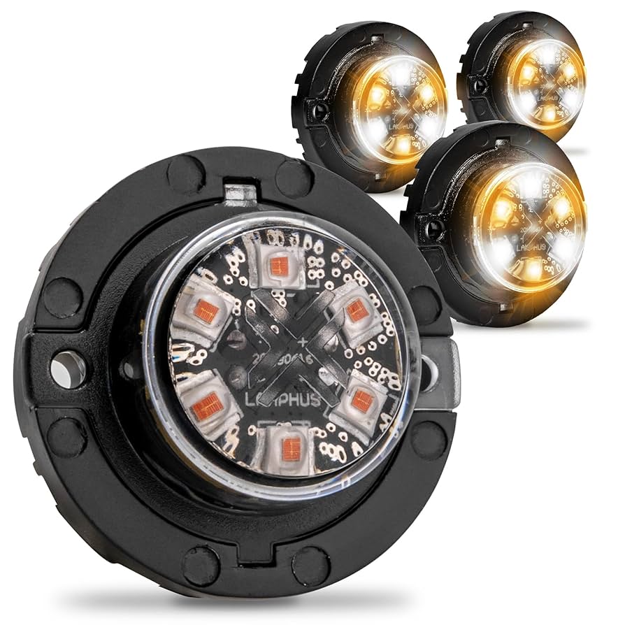 Amazon.com: 4pc SnakeEye III Amber White Clear LED Hideaway