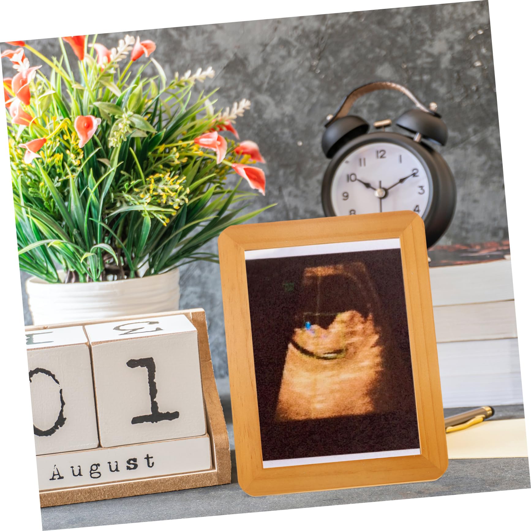 LIFKOME Cornice per Foto Sonogramma Animale in Legno, Design Classico
