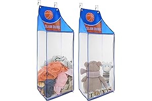 SPINFOX 2 Pack Over the Door Basketball Laundry Hamper