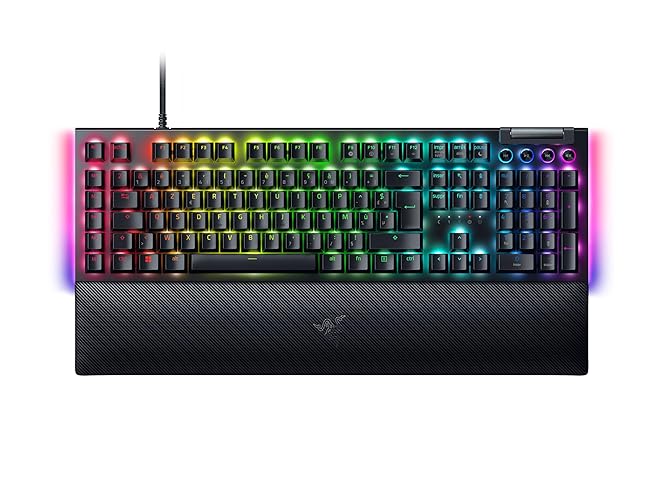 Razer BlackWidow V4 - Clavier Gaming Mécanique Chroma RGB (Switches Mécaniques Verts, 6 Touches Macros Dédiées, Touches ABS à Double Injection) FR-Layout | Noir - Clavier FR - BlackWidow V4 - Switch Clicky Vert