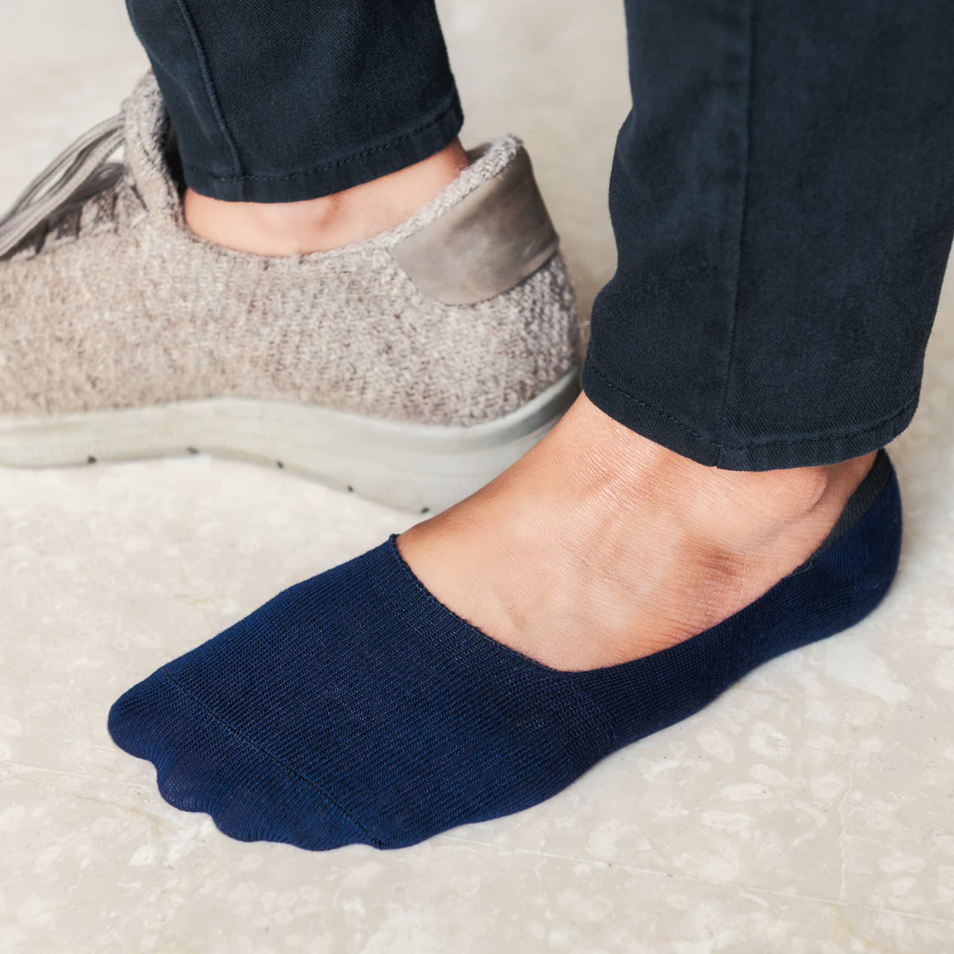 HEELIUM Bamboo No Show Socks for Men | Odour Free & Breathable | 3X Softer Than Cotton Socks | Low Cut Socks | Size (UK 6-10) 2