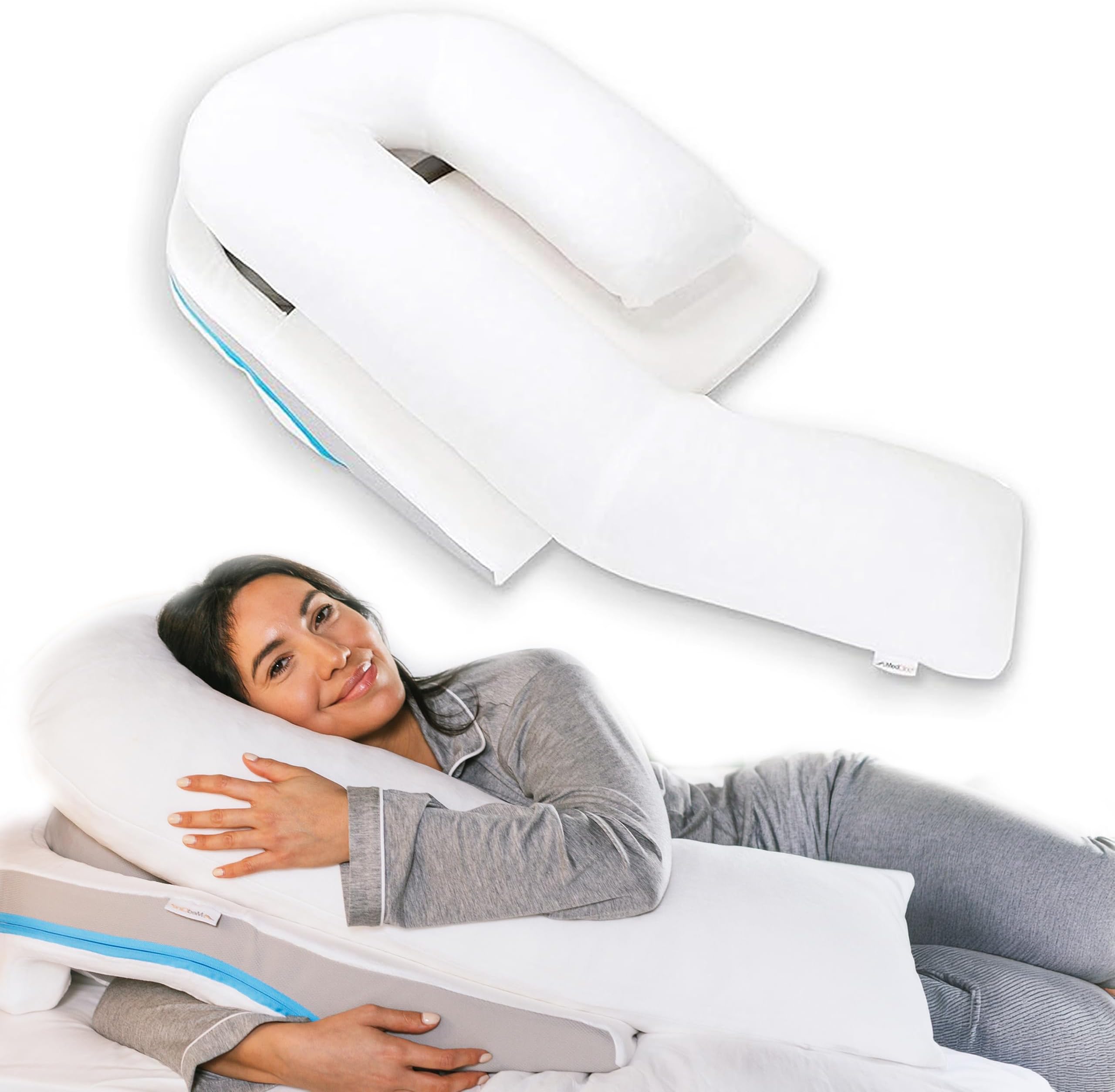 MedCline Shoulder Relief System, Side Sleeper Pillow, Large 5'10" and Over
