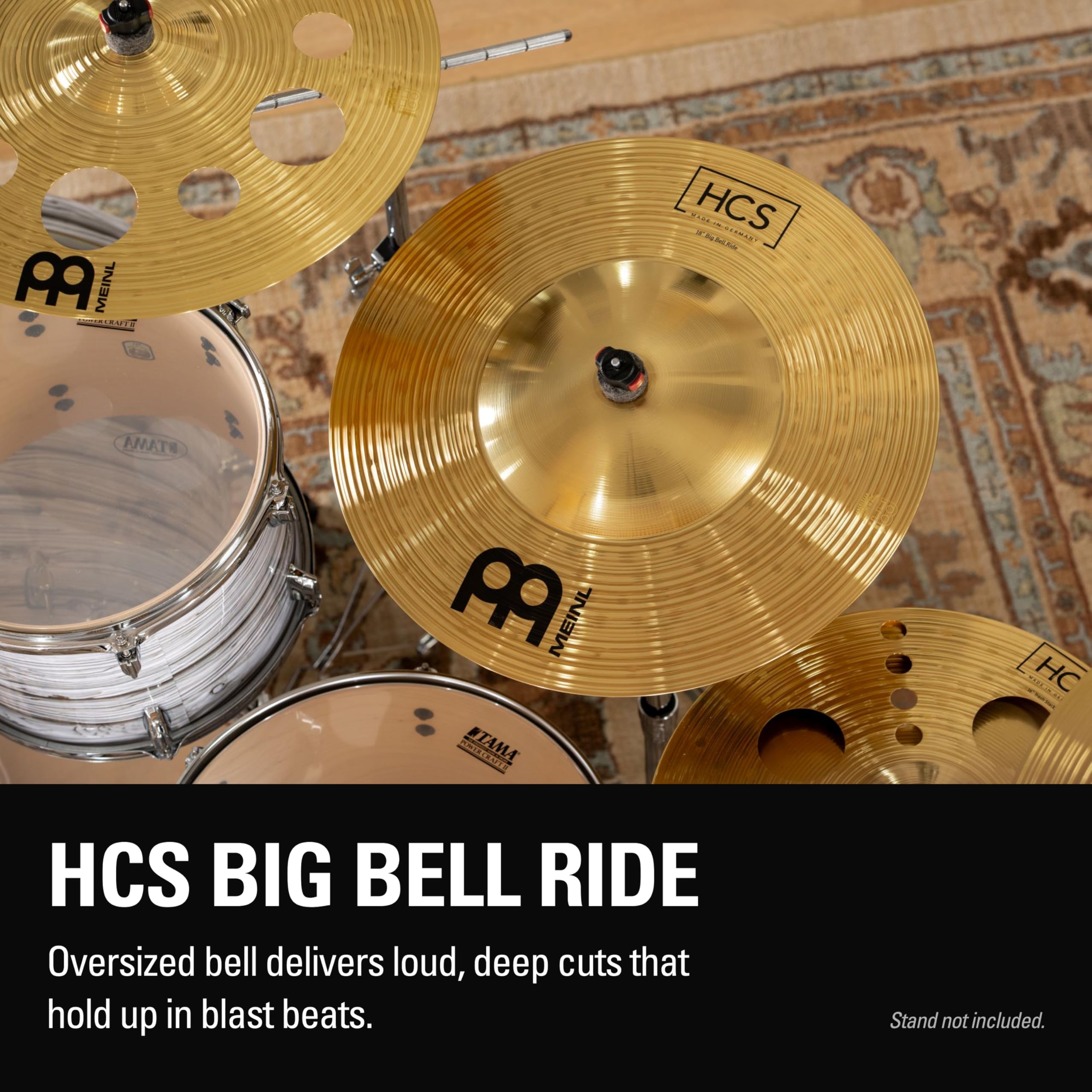 Amazon.com: HCS 18” Big Bell Ride Cymbal for Drum Set — MADE IN