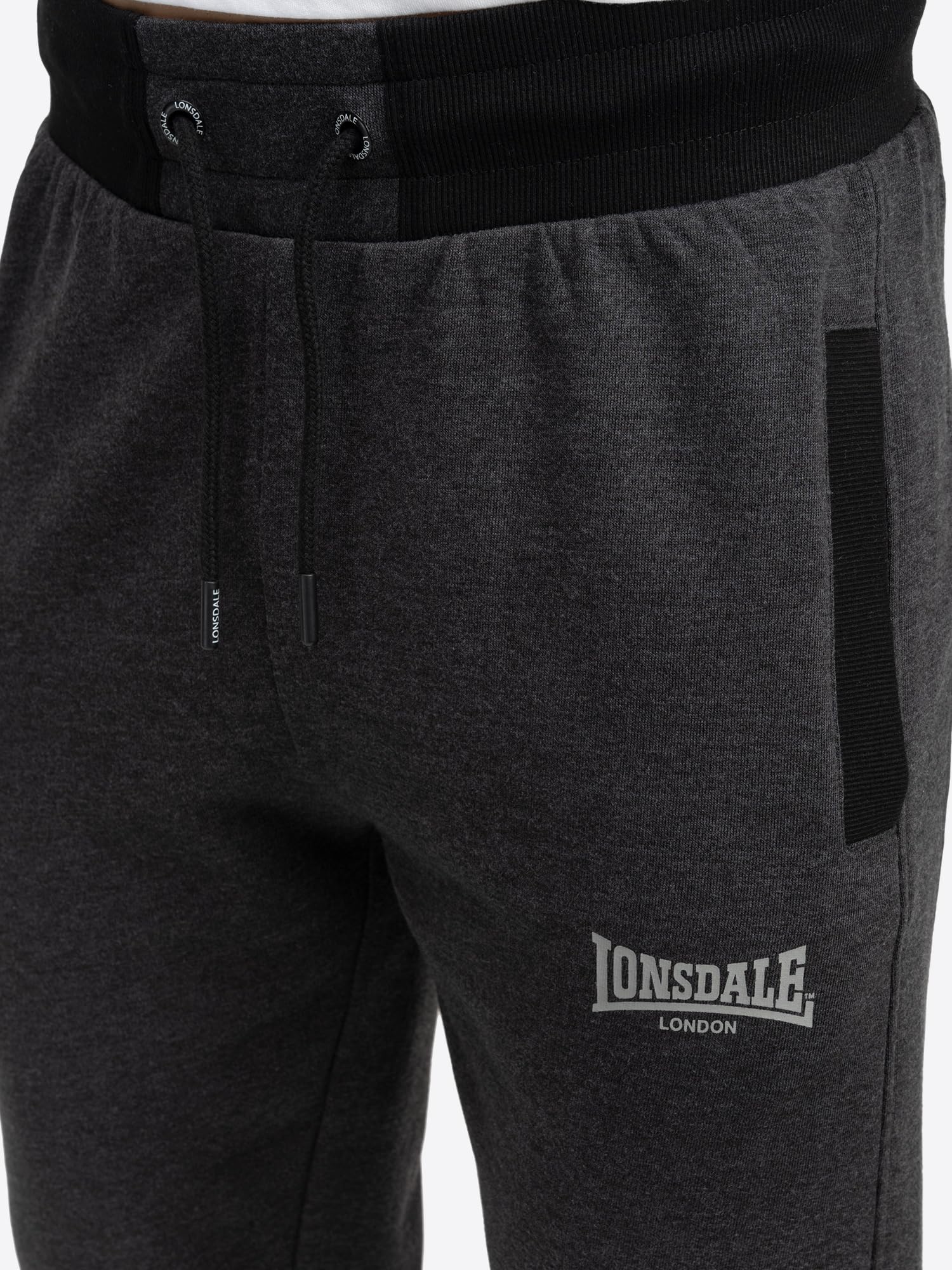 Lonsdale London Heckfield Hombre Pantalones de deporte Antracita Suelto