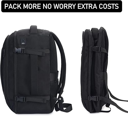 Miniatura 7 de ECOHUB Ryanair Bolsa de cabina 40x20x25 Mano de viaje, Negro -, Negocios