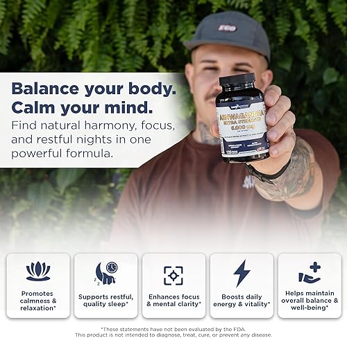 Miniatura 2 de Gade Nutrition Ashwagandha Supplements - Cápsulas de polvo de ashwagandha extra fuerte, con pimienta negra, estado de ánimo natural, enfoque y