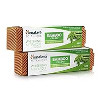 Vista 8 de Himalaya Botanique Pasta de dientes blanqueadora antiplaca con bambú + sal marina, sin flúor, para blanqueamiento suave, 4 oz