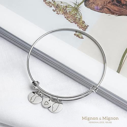 Miniatura 2 de Personalized Long Distance State Bracelet, Custom Relationship Jewelry, Best Friend BFF, Anniversary, Gift for Her  ABR-C-LDS