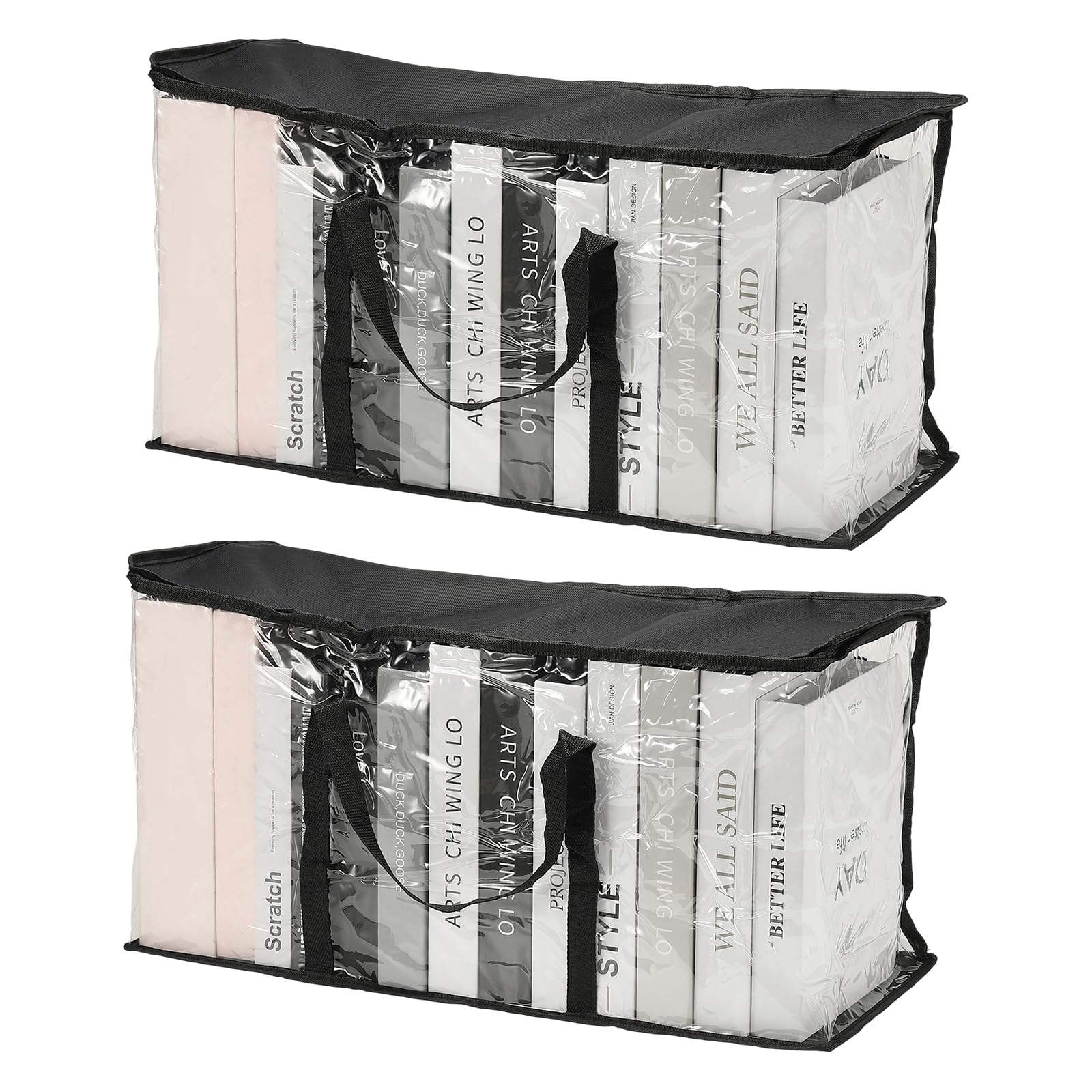 Sac de rangement transparent pour fils et livres grand volume PATIKIL