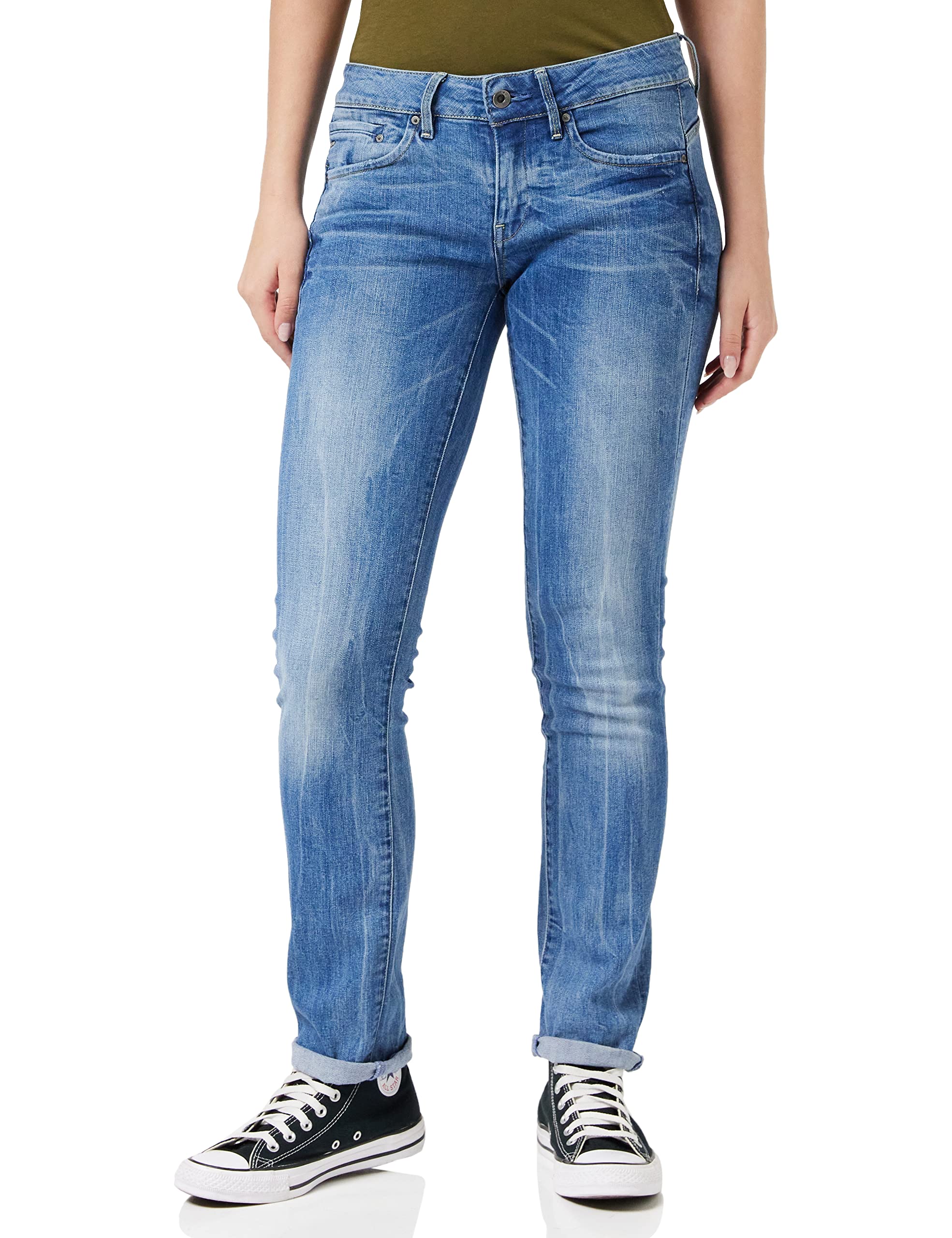 G-Star Mujer Midge Saddle Straight Jeans — view 23