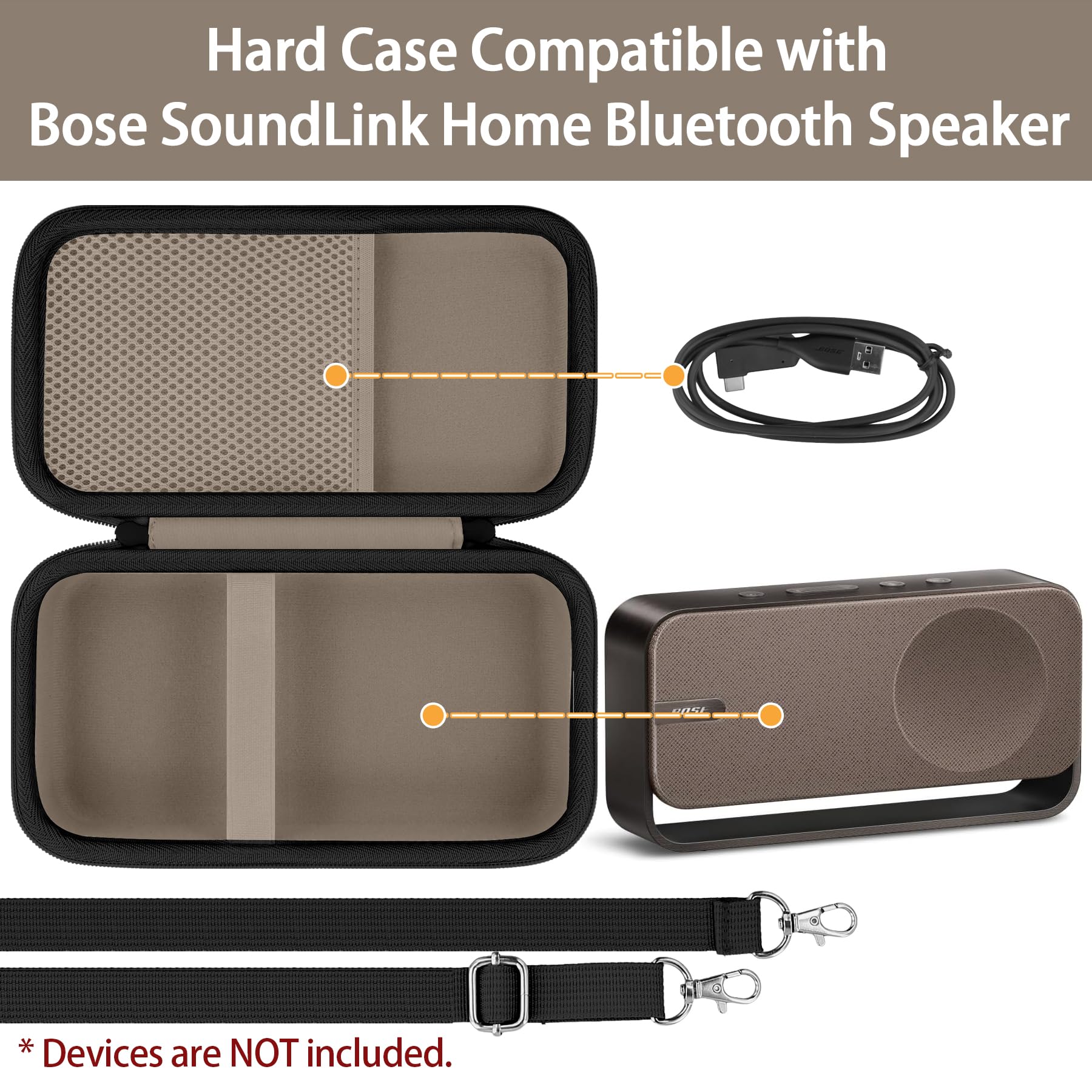 co2CREA Duro Viajar Caja Estuche Funda para Bose SoundLink Home