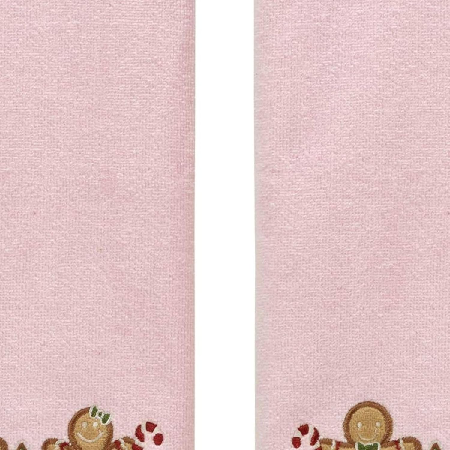 Avanti Linens - Hand Towels, Soft & Absorbent Cotton Velour, Holiday Bathroom Essentials, Set of 2 (Gingerbread People) - Image 4