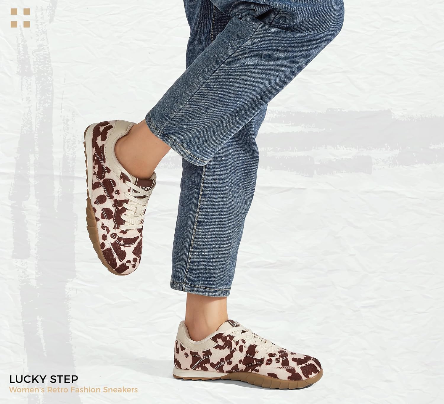 LUCKY STEP Women's Retro Fashion Sneakers Casual Thin Sole Anti-Slip Tennis Trainer Running Walking Shoes Trendy Trainer Comfortable Footwear - Image 8