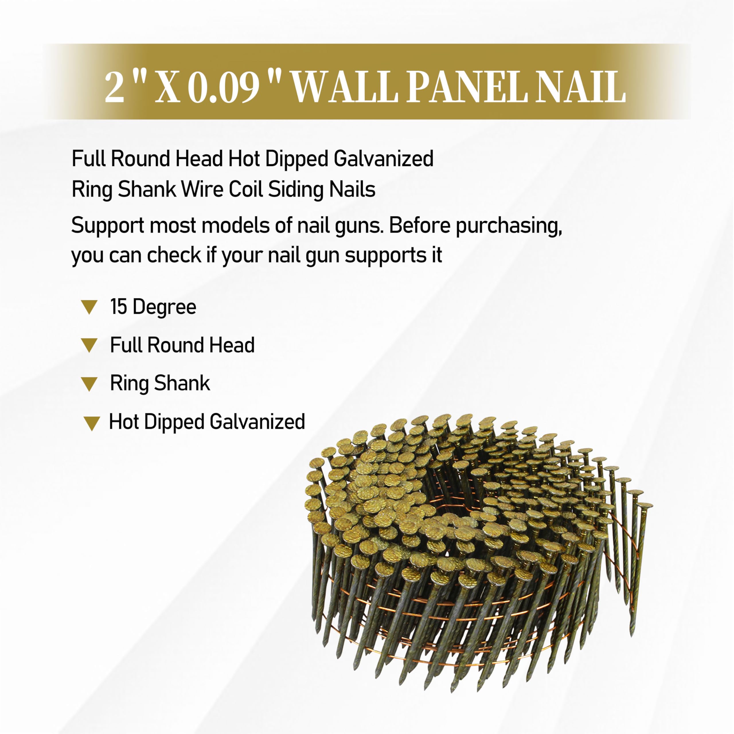 Siding Nails - 1800 Count, 0.09" Galvanized -6