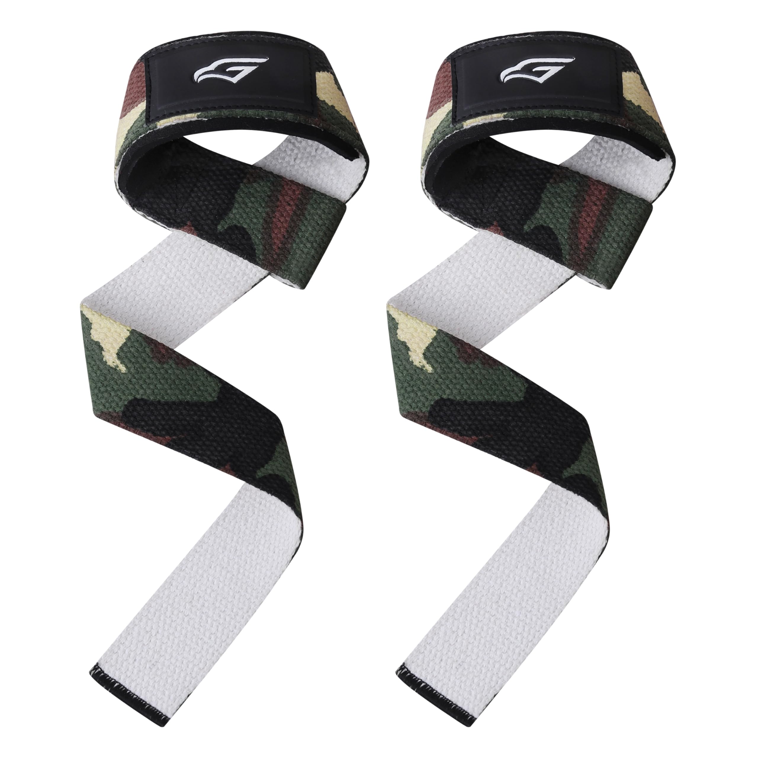 Gymhawk Lifting Straps – 24-inch Heavy Duty Weightlifting Wrist Straps with 4mm Padding – Non-Slip Grip for Powerlifting, Strength Training, Bodybuilding – Durable, Comfortable Workout Straps for Men & Women (CAMO)
