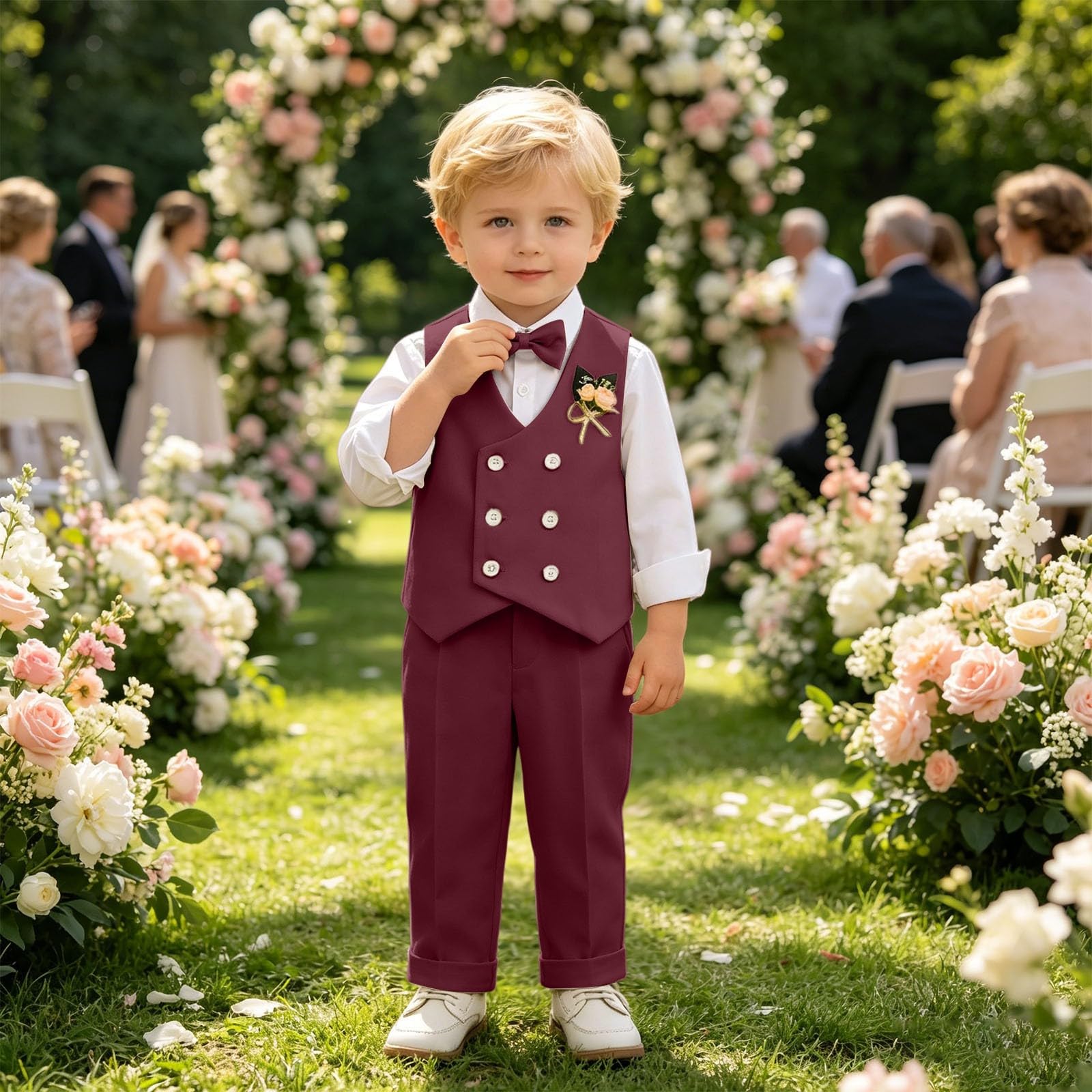 Outfit Einschulung Junge, Elegante Jungen-Sommerkleidung – Festliche Kinderweste und Outfit für Hochzeiten, Auftritte, Geburtstage und andere Anlässe