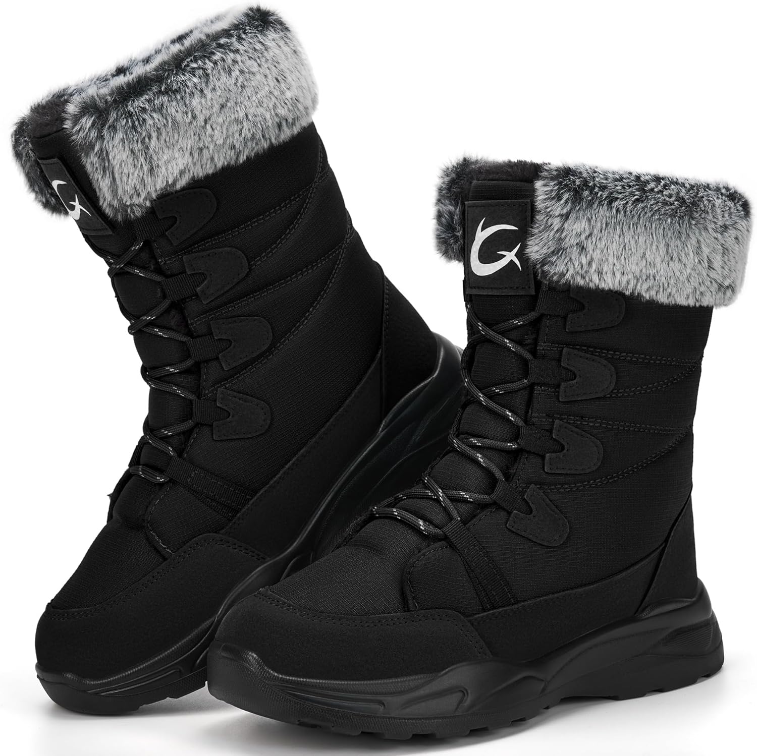 Womens Snow Boots for Winter: Comfortable Warm Fur Lined Anti Slip Mid-calf Booties for Walking - Image 6