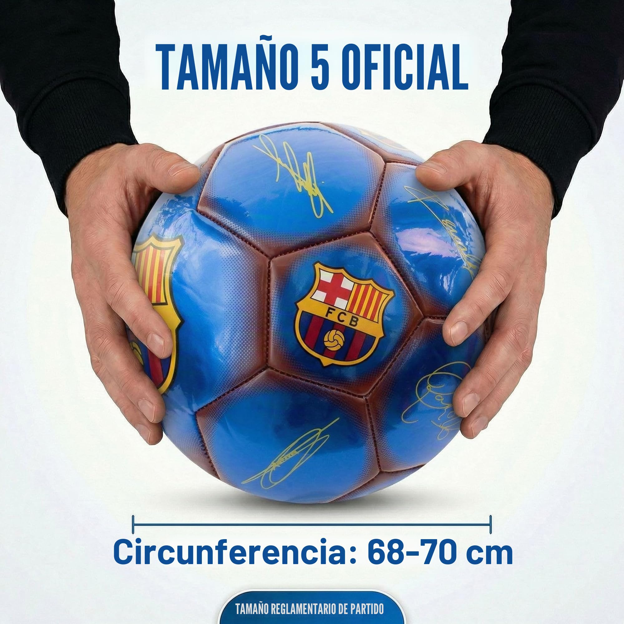 Hy-Pro Balón de fútbol clásico Talla 5 Oficial Metálico Entrenamiento Partido