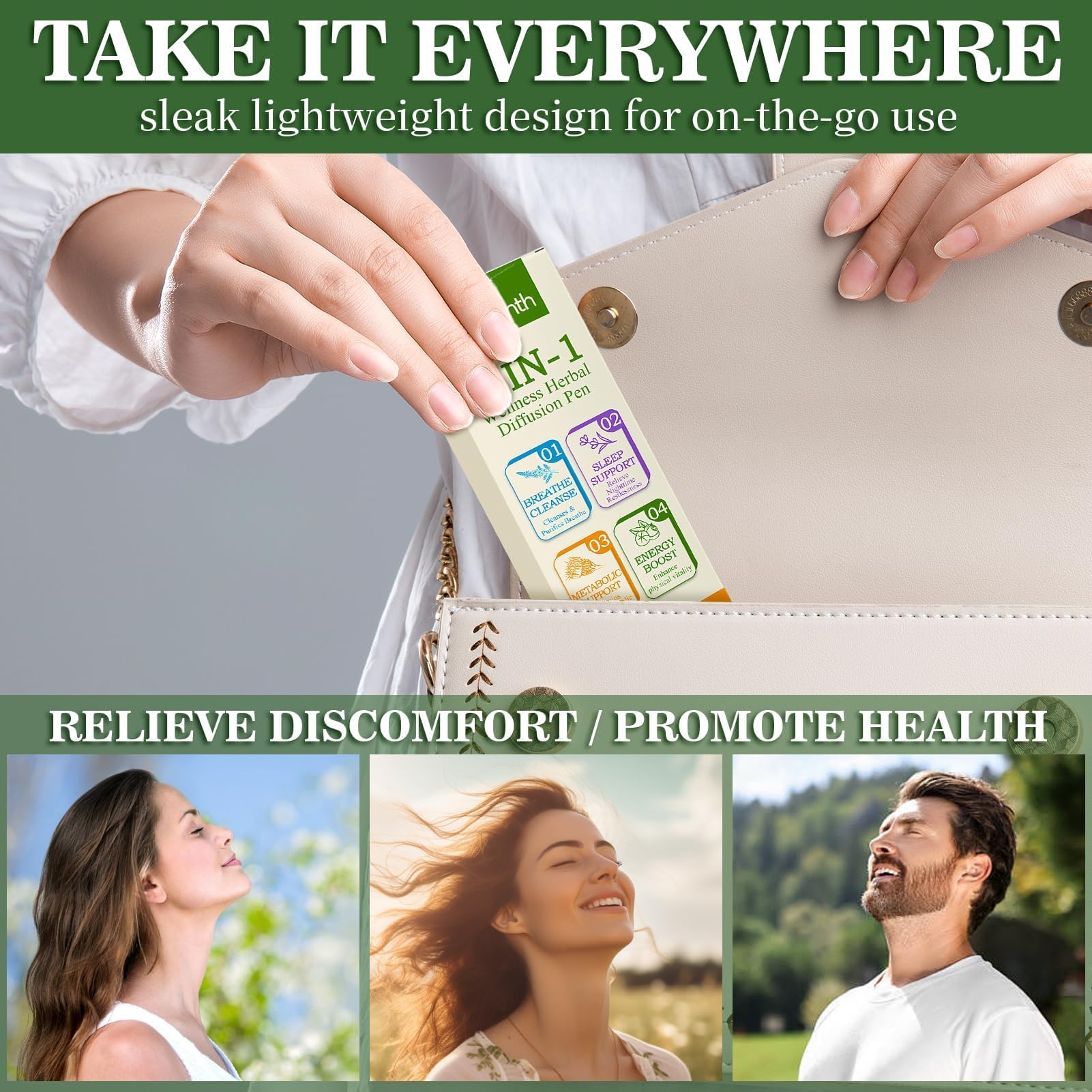 4 pezzi Purificatore Polmonare alle Erbe di Verbascum, Purificatore Polmonare Verbascum, Penna Diffusore Aggiornata alle Erbe, Aromaterapia Verbascum Pulizia Polmonare Inalatore, per Uomini Donne