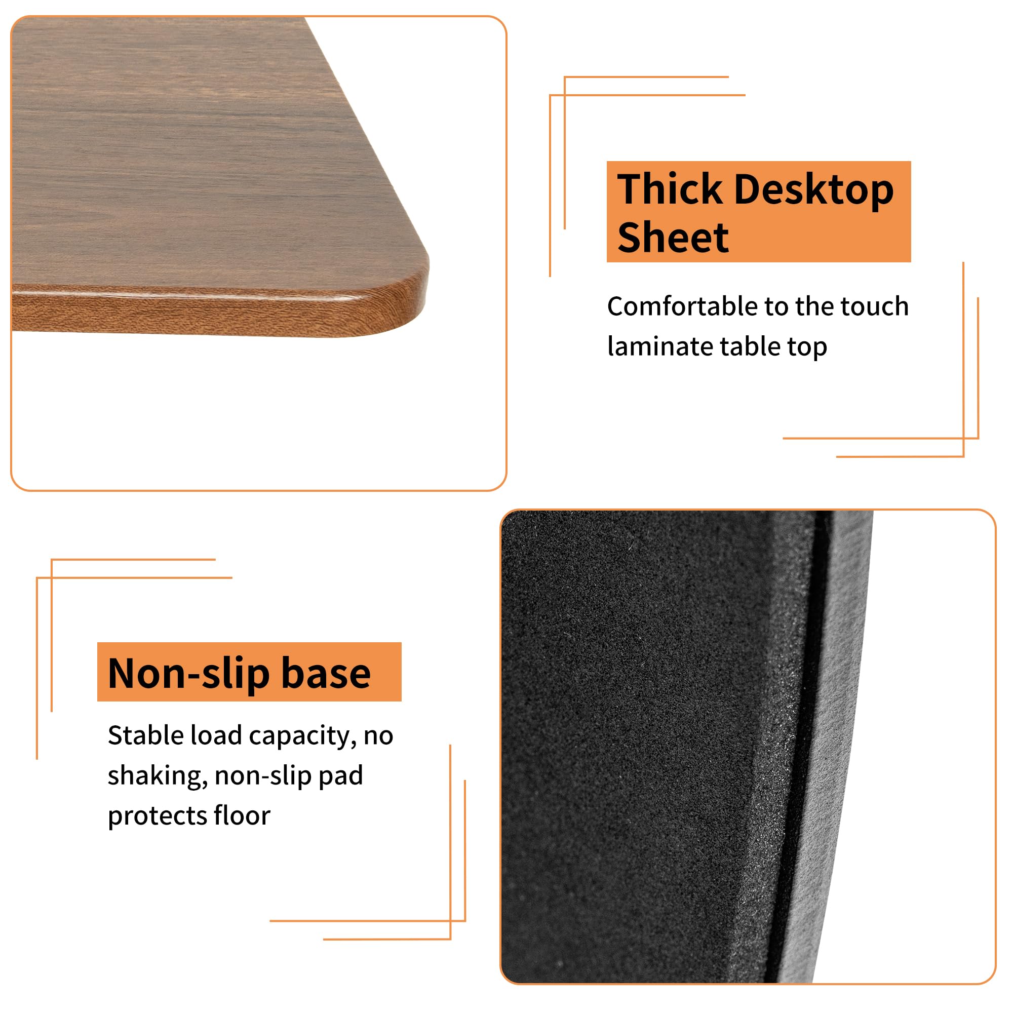 AKOZLIN Soporte de altura ajustable para laptop (18-48 pulgadas), color negro | Escritorio portátil con bandeja de madera, para oficina en casa