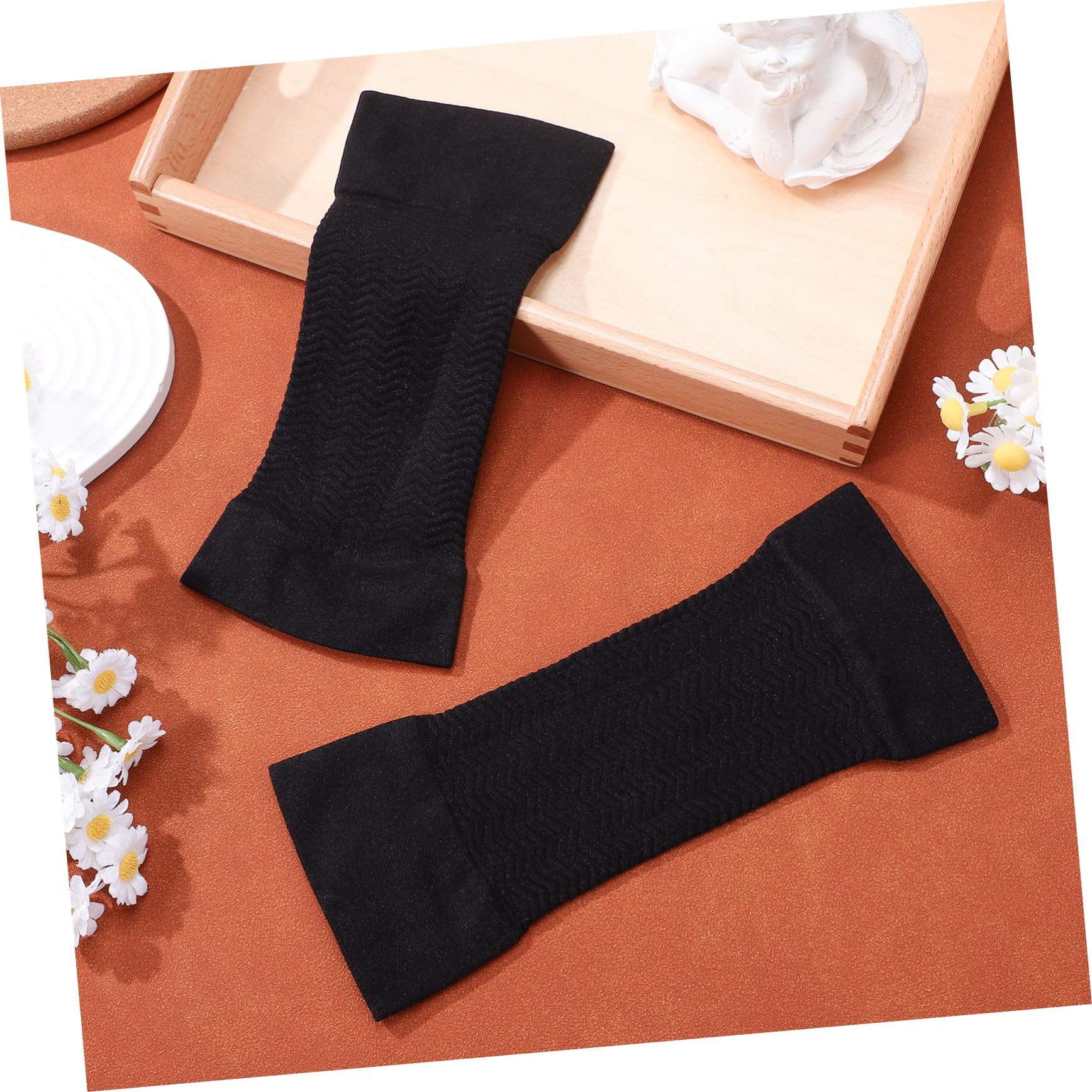 CLISPEED Manchons de Compression Bras, 1 Paire, Acrylique, Noir, Adultes