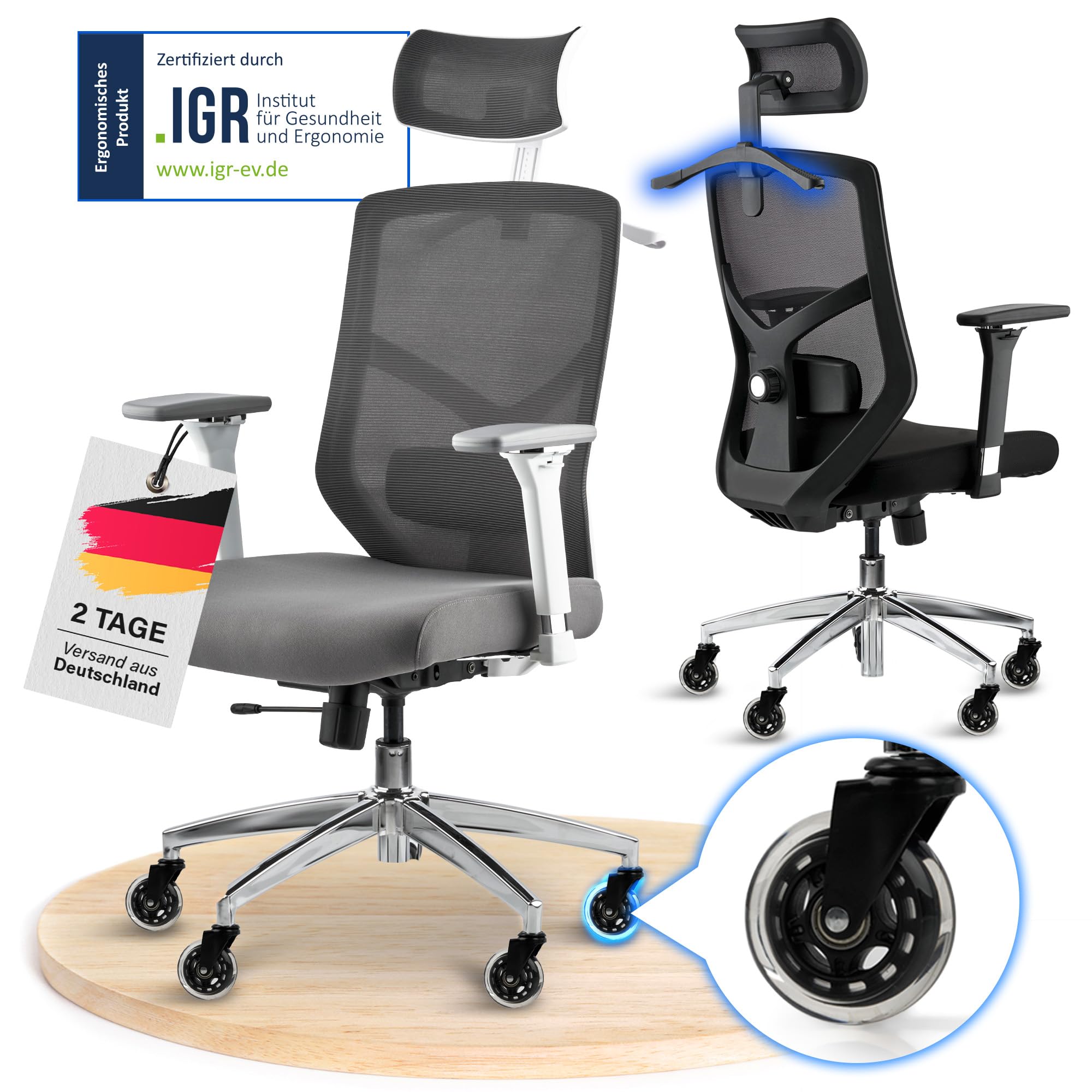 ELITESEATS Bürostuhl Ergonomisch – Ergonomischer Schreibtischstuhl