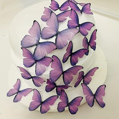 Miniatura 5 de QZBUZIAK Juego de 48 decoraciones para cupcakes (morado)