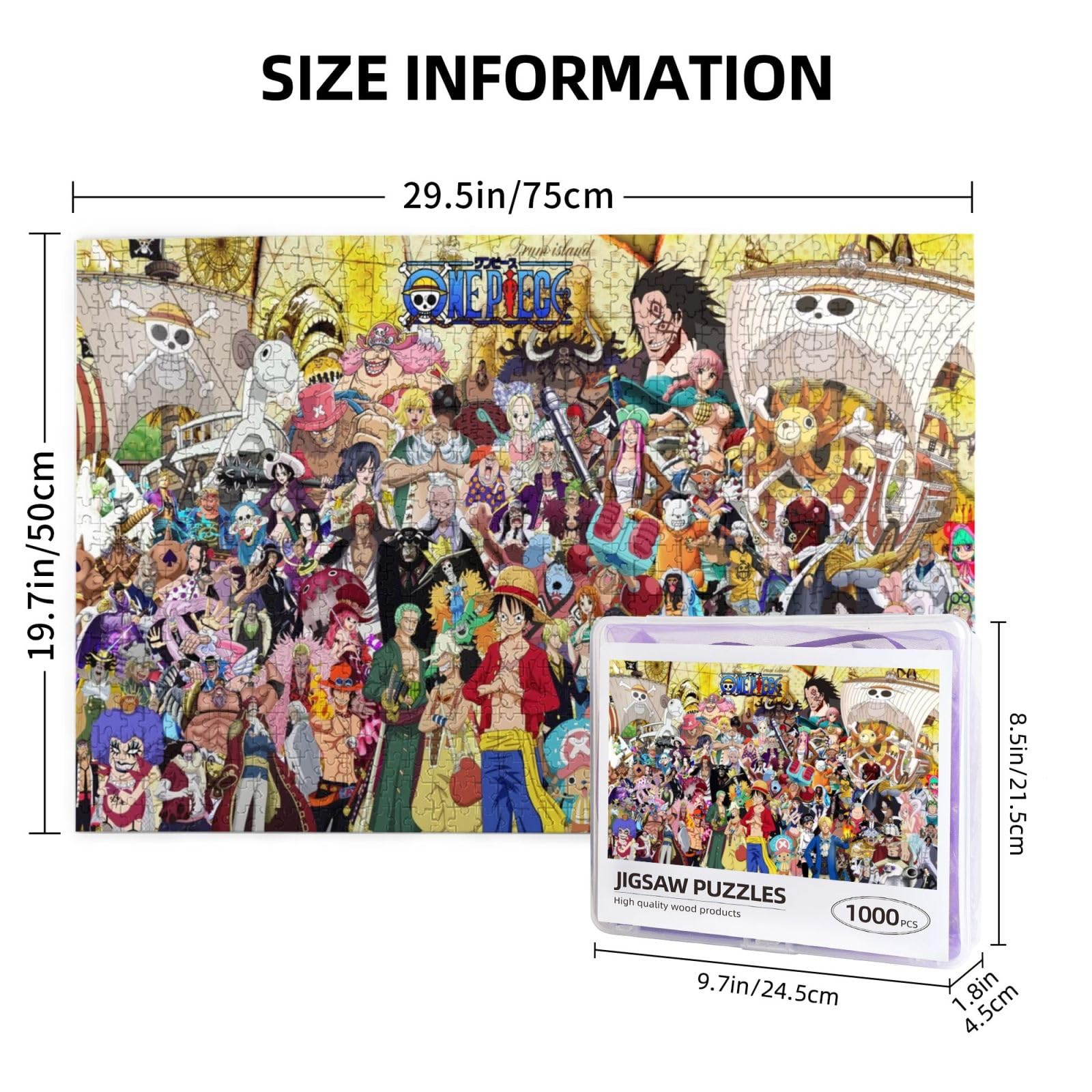 Amazon.co.jp: ワンピース (1) ジグソーパズル 木製 1000ピース