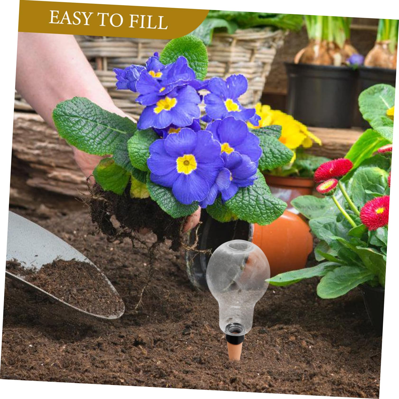 HEMOTON 4 Ensembles Dispositif D'arrosage Automatique pour Mis en Pot Arrosage À Plantes D'intérieur Pointes D'ampoule D'arrosage des Plantes Céramique 2 Pièces * 4