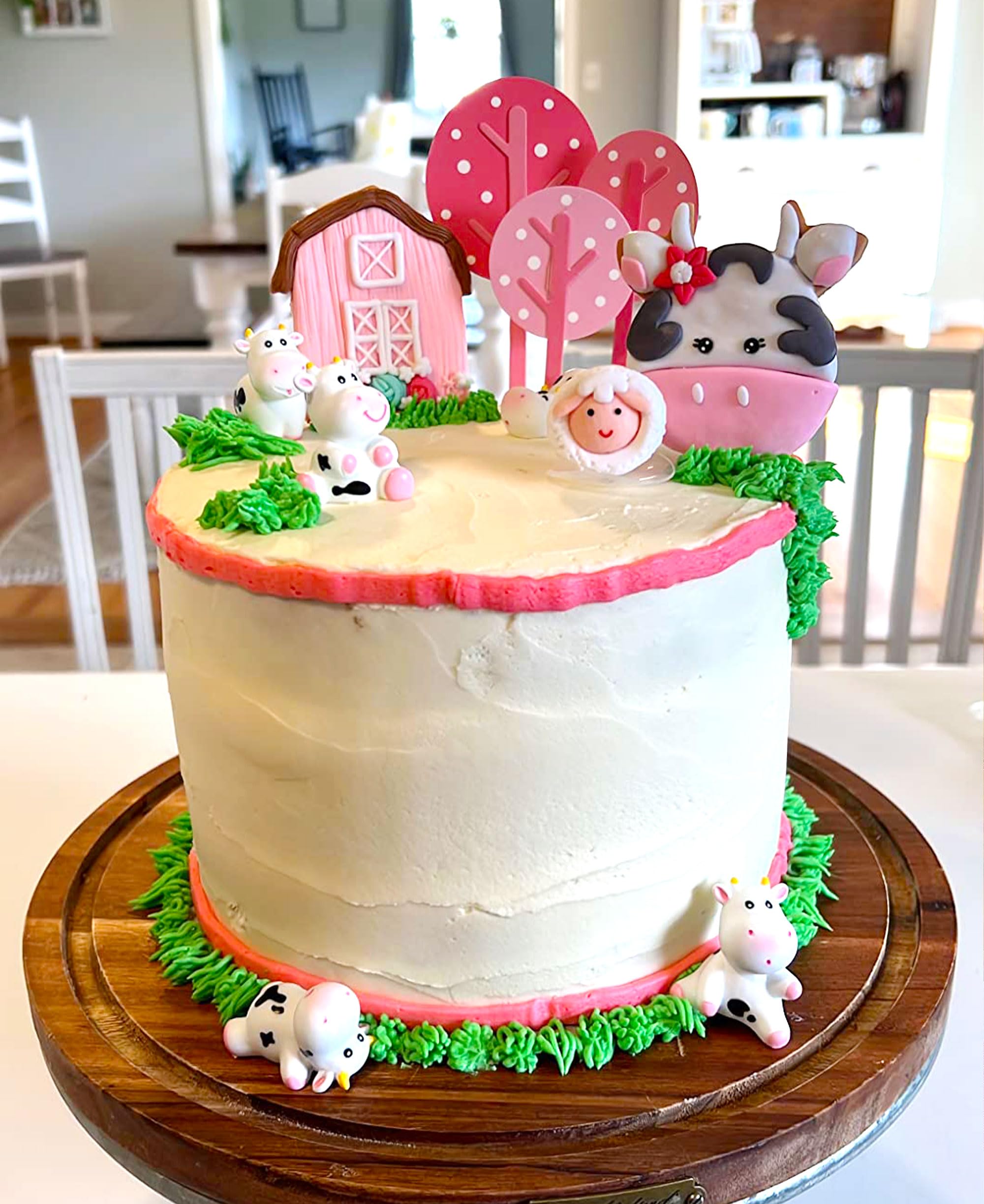 Decorazione Torta Animali Fattoria - Topper Mucca, Pecora, Maiale | Feste Compleanno Bambini - Foto 9