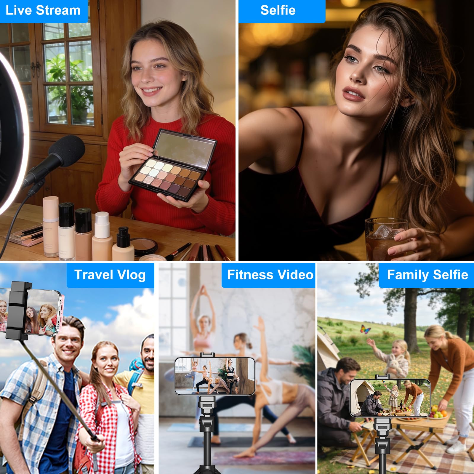 Newmowa Écran Selfie Vlog Magnétique pour iPhone,4K 30fps Connexion Filaire | Enregistrement sans fil 1080p, Caméra Arrière de Téléphone pour Selfies Vlogs TikTok Livestreams, Rose