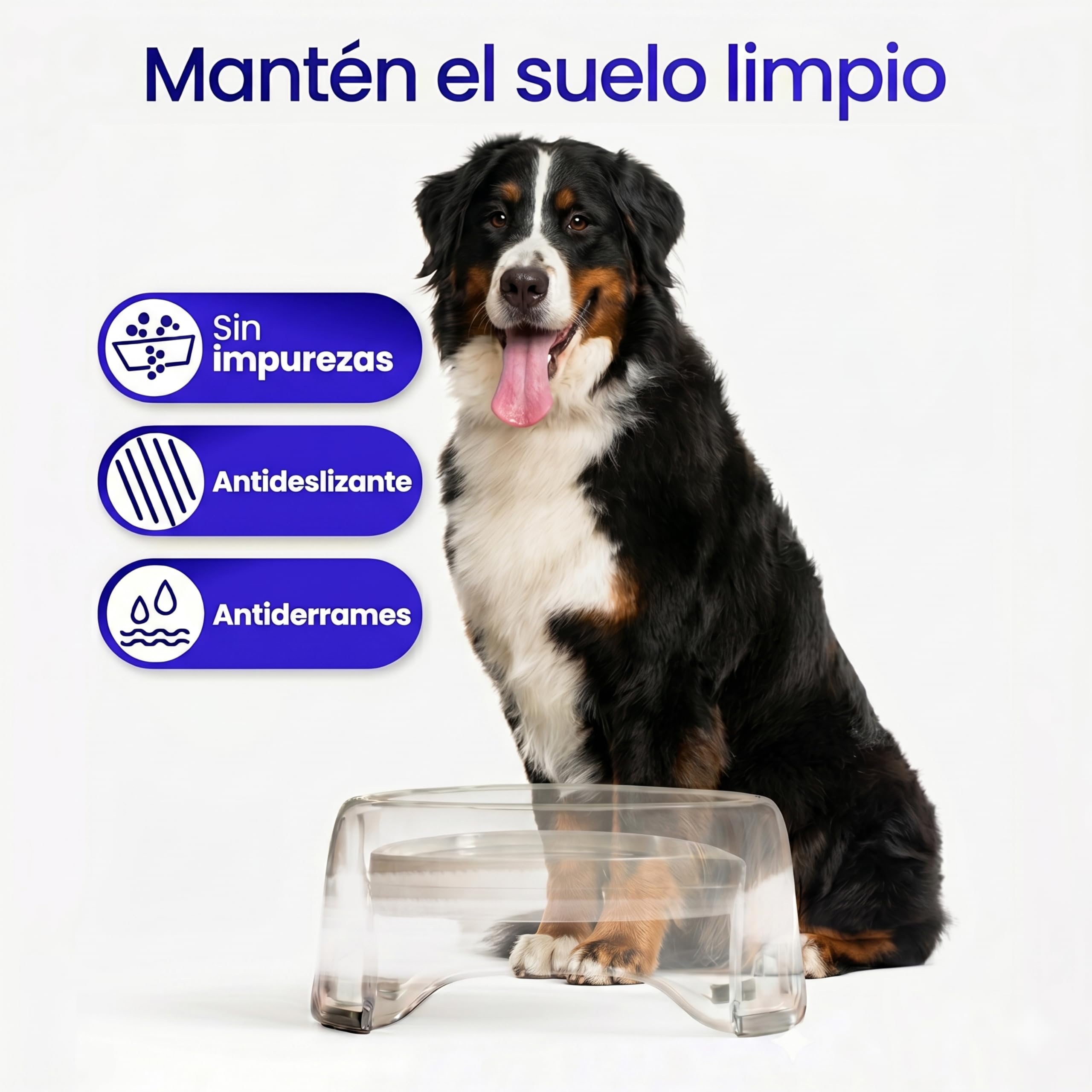 Bebedero Perro 2L Antigoteo Portatil - Cuenco de Agua para Mascotas Medianas Grandes - Dispensador Antisalpicaduras Fuente - Ideal Viaje en Coche y Camping