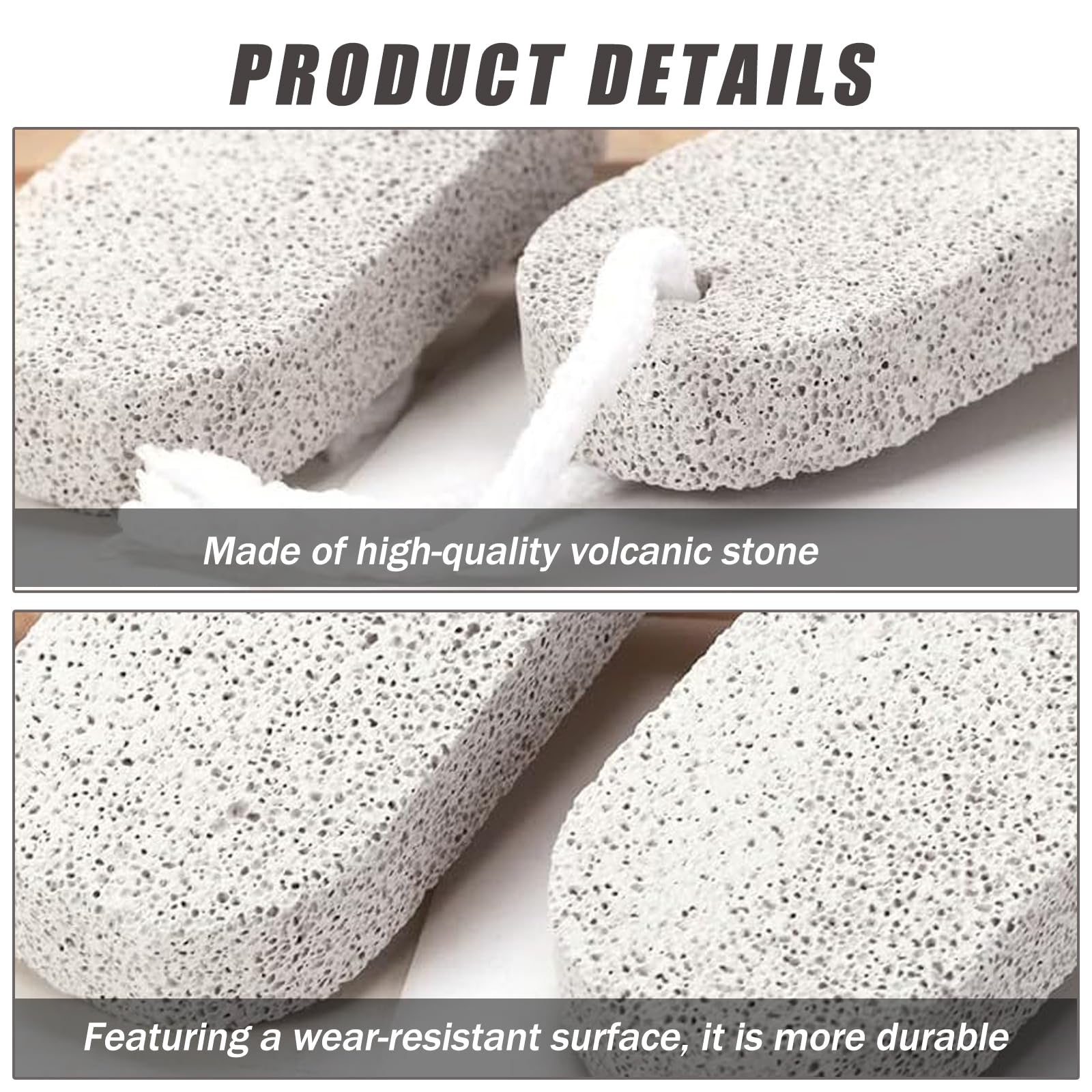 Pietra Pomice Naturale 2 Pezzi Pietra Pomice cura dei Piedi Pietra Lavica cura dei Piedi Pietra Pomice Naturale, Rimozione Calli e Peeling Piedi, per Piedi e Mani Una Detersione Delicata