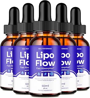 Lipo Flow Drops, Official Lipo Flow Fat Metabolism Supplement Drops - Maximum Strength, All Natural Keto Droppers, Advanced Formula Sustain Active Lifestyle & Fitness Goals, LipoFlow Reviews (5 Pack)