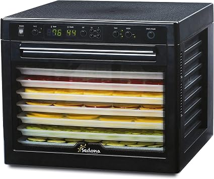 Tribest Sedona SD-P9000 Electric Food Dehydrator Machine with BPA-Free Plastic Dehydrator Rack Trays, Black