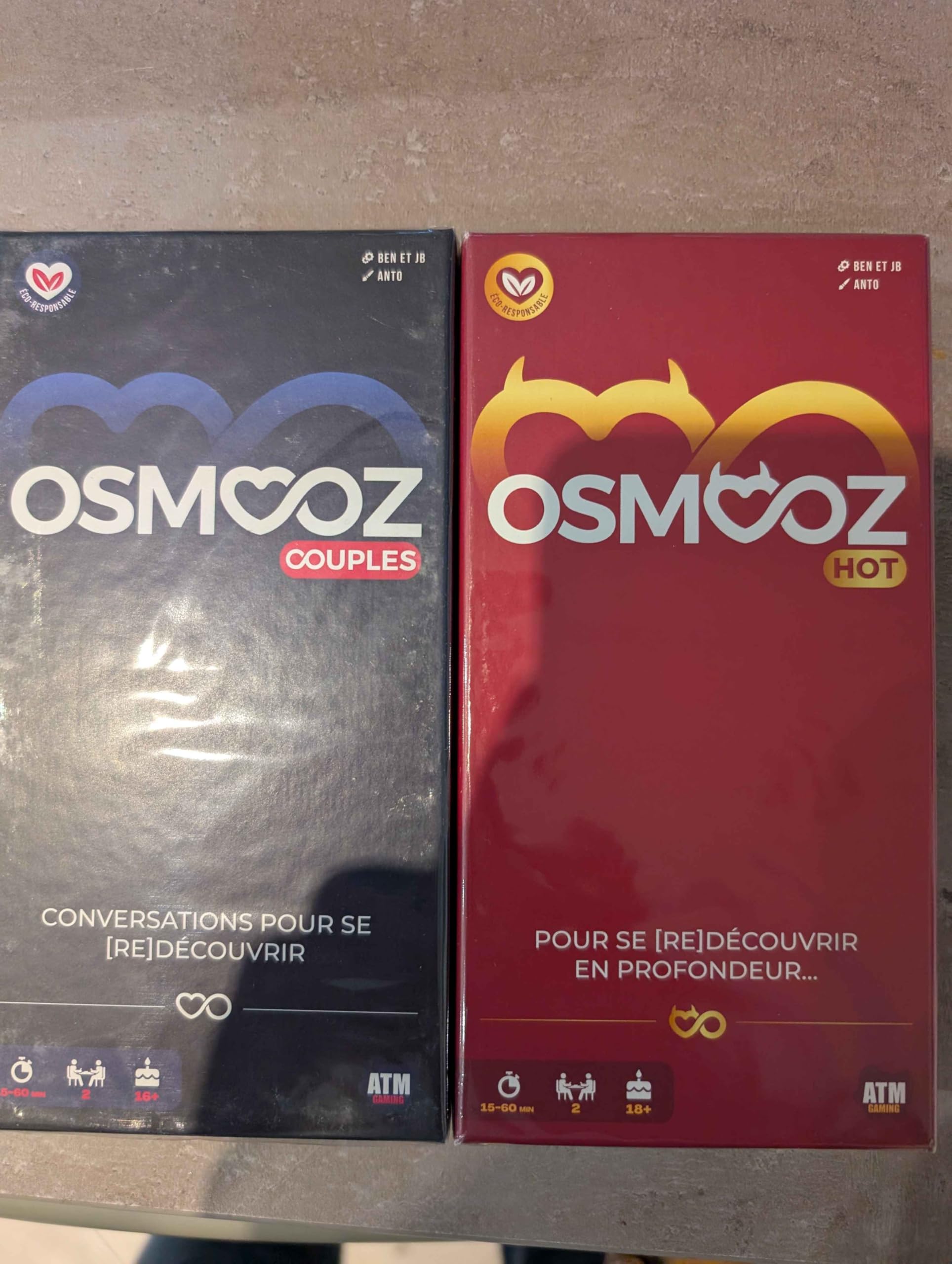 PKGamePack Osmooz (Couples & Hot) – Version Française • Jeu de Cartes pour Couple – 360 Questions & Défis Sensuels • Renforce Complicité, Conversations Profondes & Moments Intimes • 2 Joueurs • 15 min