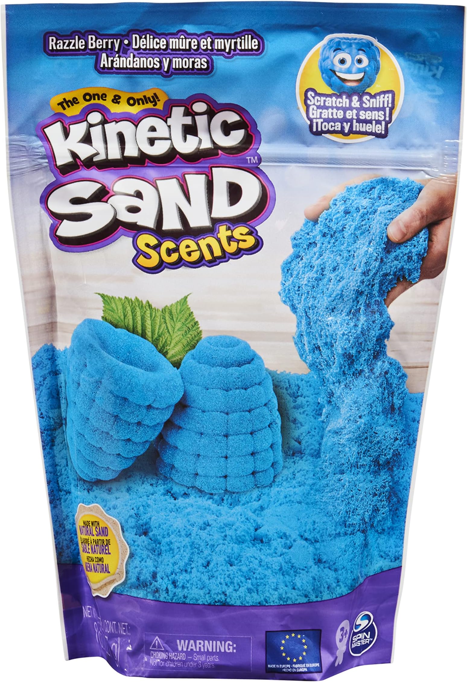 Kinetic SandScents, 8oz Blue Razzle Berry Scented, for Kids Aged 3 and up