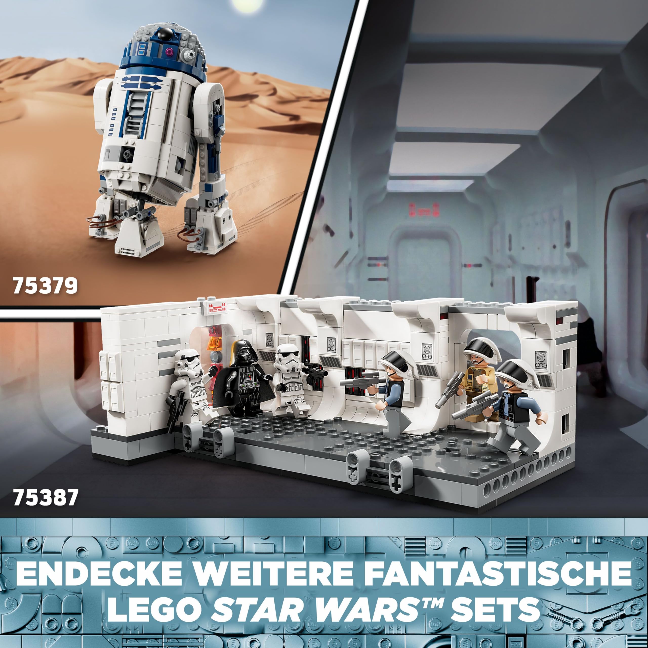 LEGO Star Wars 75387 An Bord der Tantive IV – Interaktives Spielzeug mit Explosionsfunktion, Plus 7 Mini-Figuren, darunter Darth Vader und ARC Trooper Fives – Geschenk für Jungen ab 8 Jahren und Fans
