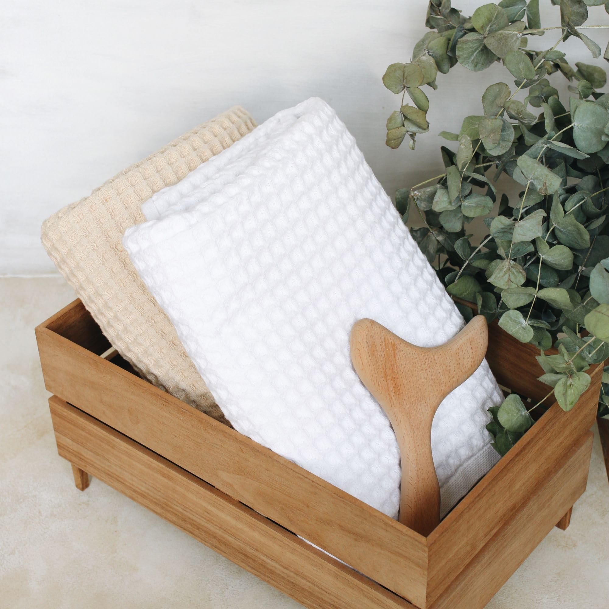 Sea Me At Home Waffle Bath Sheet - 100% Turkish Cotton, 34x67 Inches, Luxurious Spa Towel - View #9