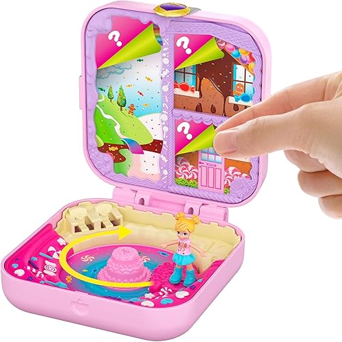 Miniatura 2 de Polly Pocket Hidden Hideouts Polly Candy Adventure Compacto, Micro Muñeca y Accesorios, Multi