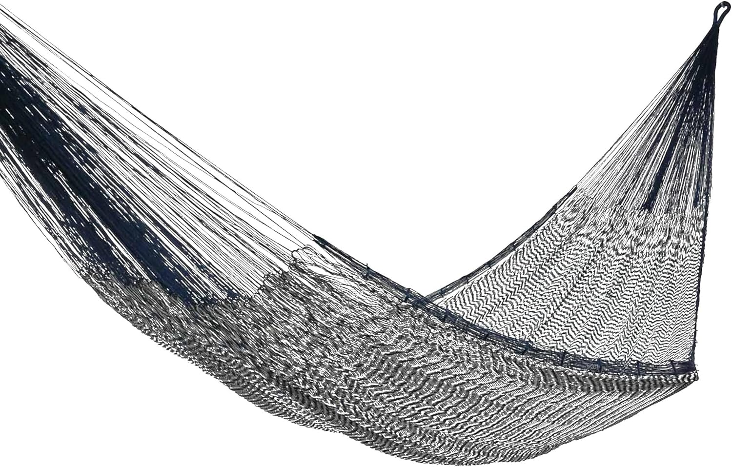 NOVICA Metallic Copper Brown Hand Woven Nylon Mayan Matrimonial Family Size XXL Rope Hammock with Crochet Fringe, 'Copper Filigree' (Triple)