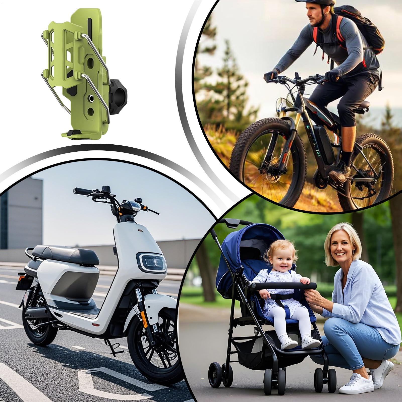 Uchwyt na bidon rowerowy, automatyczny zacisk, klatka na kubek motocyklowy, obracany o 360 stopni, adaptacyjny uchwyt na butelkę wody, do jazdy na rowerze, rowerów szosowych, motocykli