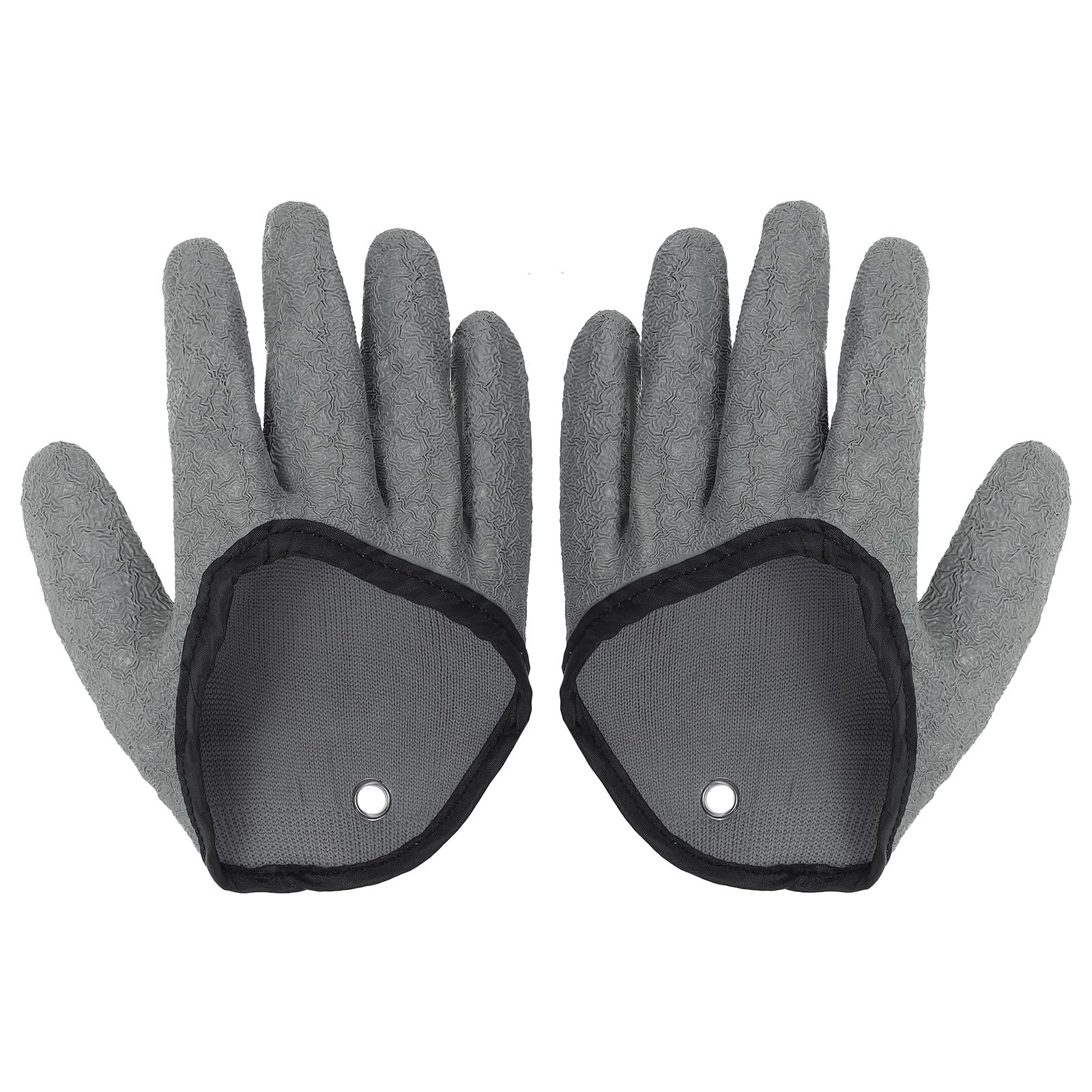 PATIKIL Fishing Gloves 1 Pair Fisherman Professional Catch Fish Gloves Non-Slip Puncture Resistant Waterproof Fillet Glove for Handling Catching, Grey