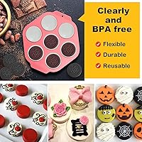 Vista 5 de Sidosir 2 moldes de silicona para galletas Oreo de chocolate, cilindro redondo de 7 cavidades, moldes de cubierta de chocolate Oreo para dulces